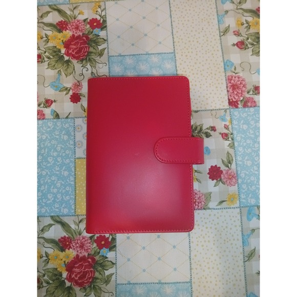 Other - Red Faux Leather Binder Note Book with dividers. 5 x 7.5